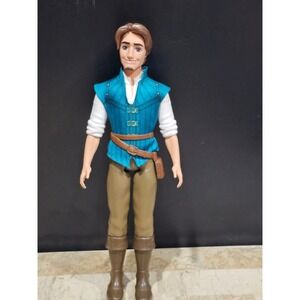 Disney‎ Tangled Flynn Rider Doll Action Figure Blue Vest Brown Pants Boots